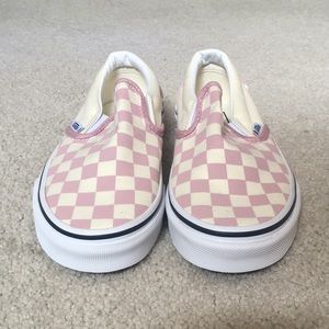 Vans checkered slip ons